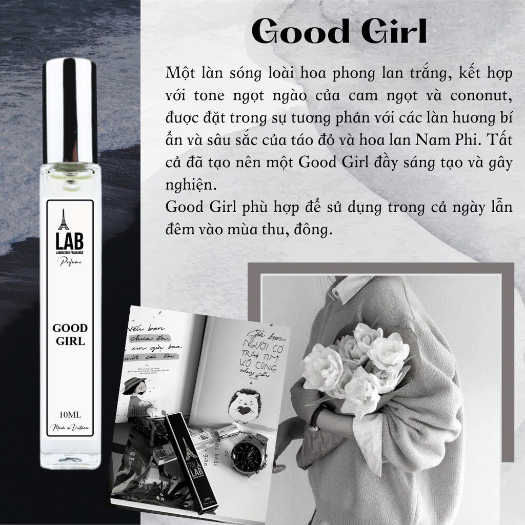 Tinh Dầu Nước Hoa Good Girl 10ml A'lOVE Lưu hương cả ngày - Dạng xịt / Dạng lăn