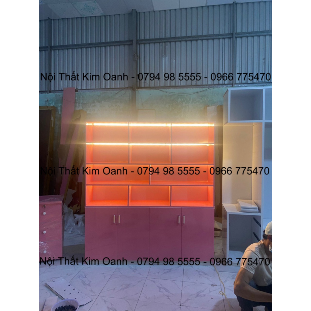 TỦ KỆ TRƯNG BÀY ĐẸP NHỰA ĐÀI LOAN- CÓ ĐÈN LED