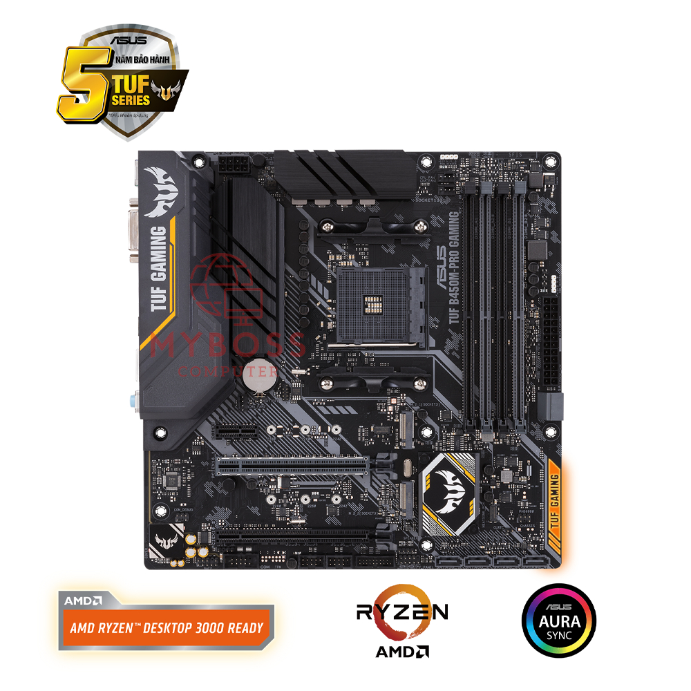Mainboard ASUS TUF B450M-PRO GAMING Socket AM4, 4 khe Ram DDR4, M-ATX - FullBox - Chính Hãng BH 36 Tháng !!!