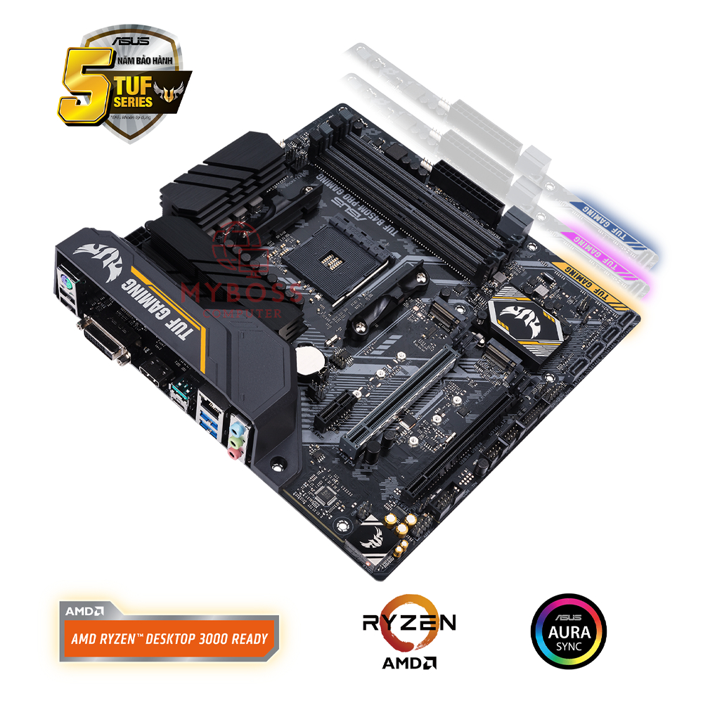 Mainboard ASUS TUF B450M-PRO GAMING Socket AM4, 4 khe Ram DDR4, M-ATX - FullBox - Chính Hãng BH 36 Tháng !!!