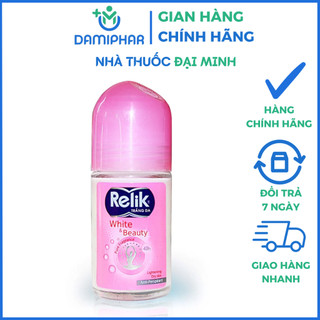 Lăn khử mùi relik trắng da white & beauty
