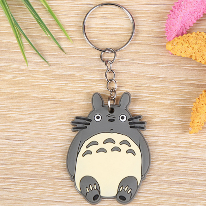 Móc chìa khóa hình hoạt hình dễ thương, móc treo điện thoại nhựa PVC