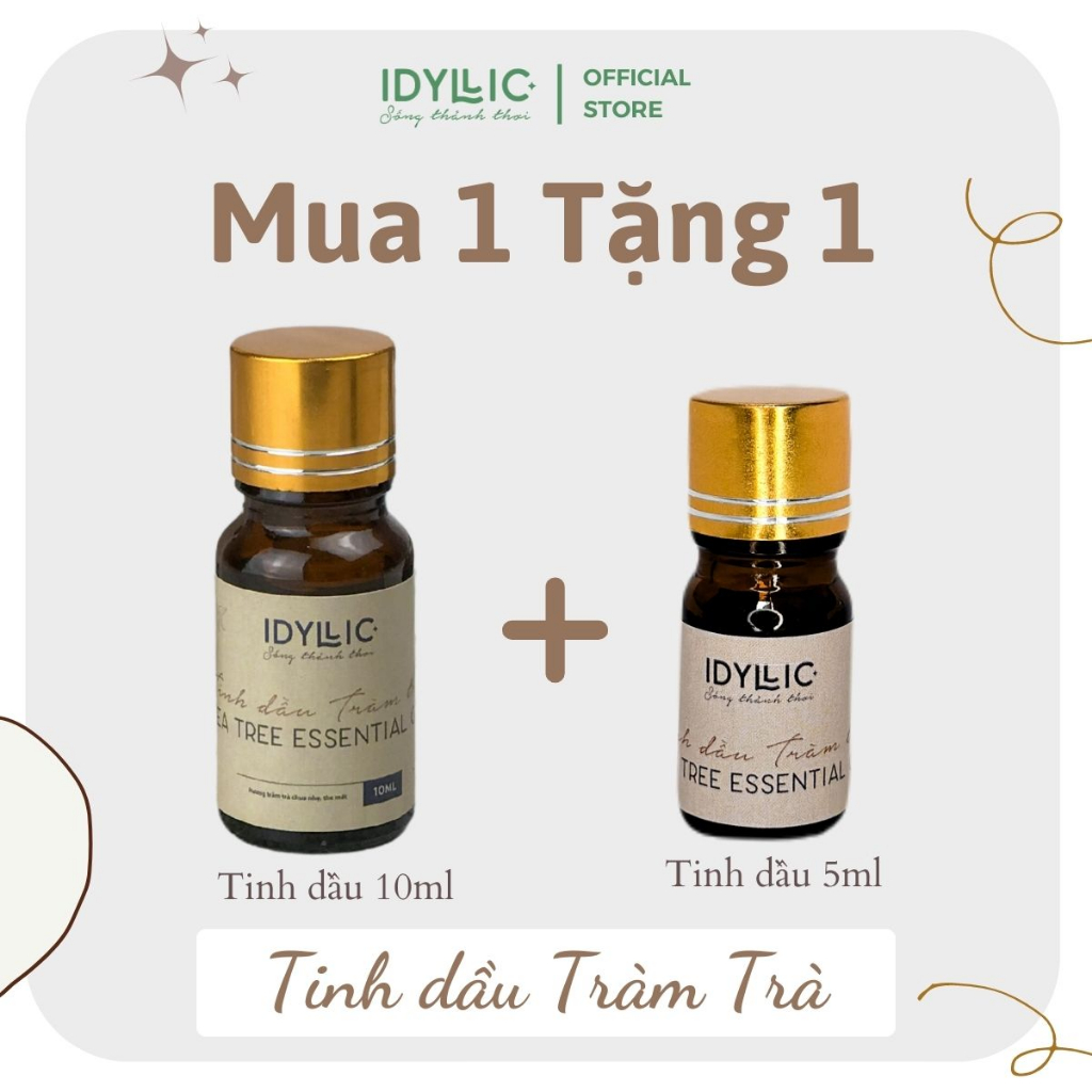 Tinh Dầu Tràm Trà Idyllic | 100% Thiên Nhiên Xông Phòng, Làm Nến Thơm, Massage Body