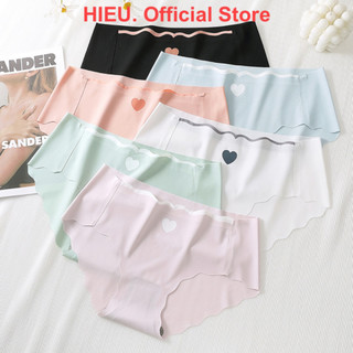 Set 5 quần lót kháng khuẩn nâng mông không đường may họa tiết trái tim - 8088