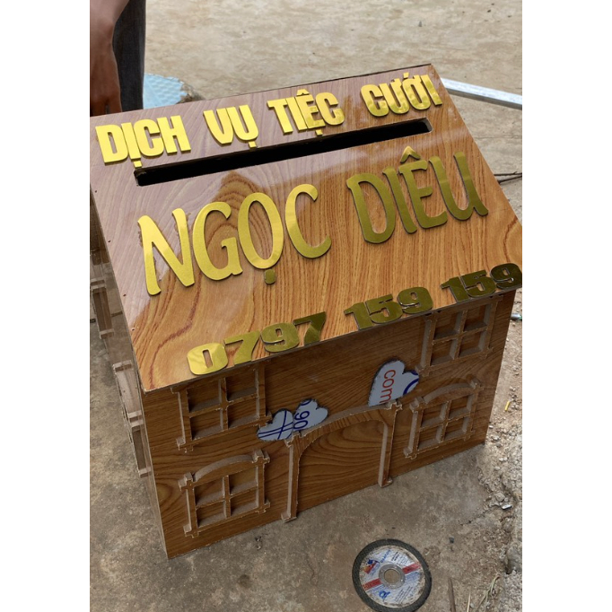 Chữ Alu Vàng Gương 20cm dán tường, trang trí bảng hiệu, biển quảng cáo decor - MON DECOR