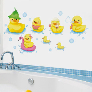 Tranh Decal Dán Tường Duck happy Trang Trí Phòng Bé - Decal dán tường Hàn Quốc