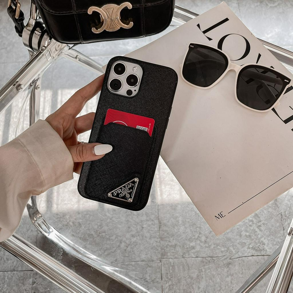 Ốp Điện Thoại Da Sang Trọng Có Ngăn Đựng Thẻ Cho IpXsmax 11 11prm 12prm 13prm 14pro 14prm