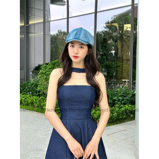 Váy denim cúp ngực