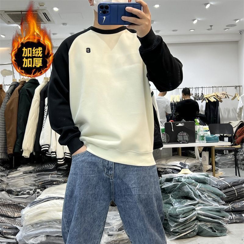 Áo thun tay dài nam sweater basic trơn vải nỉ cao cấp