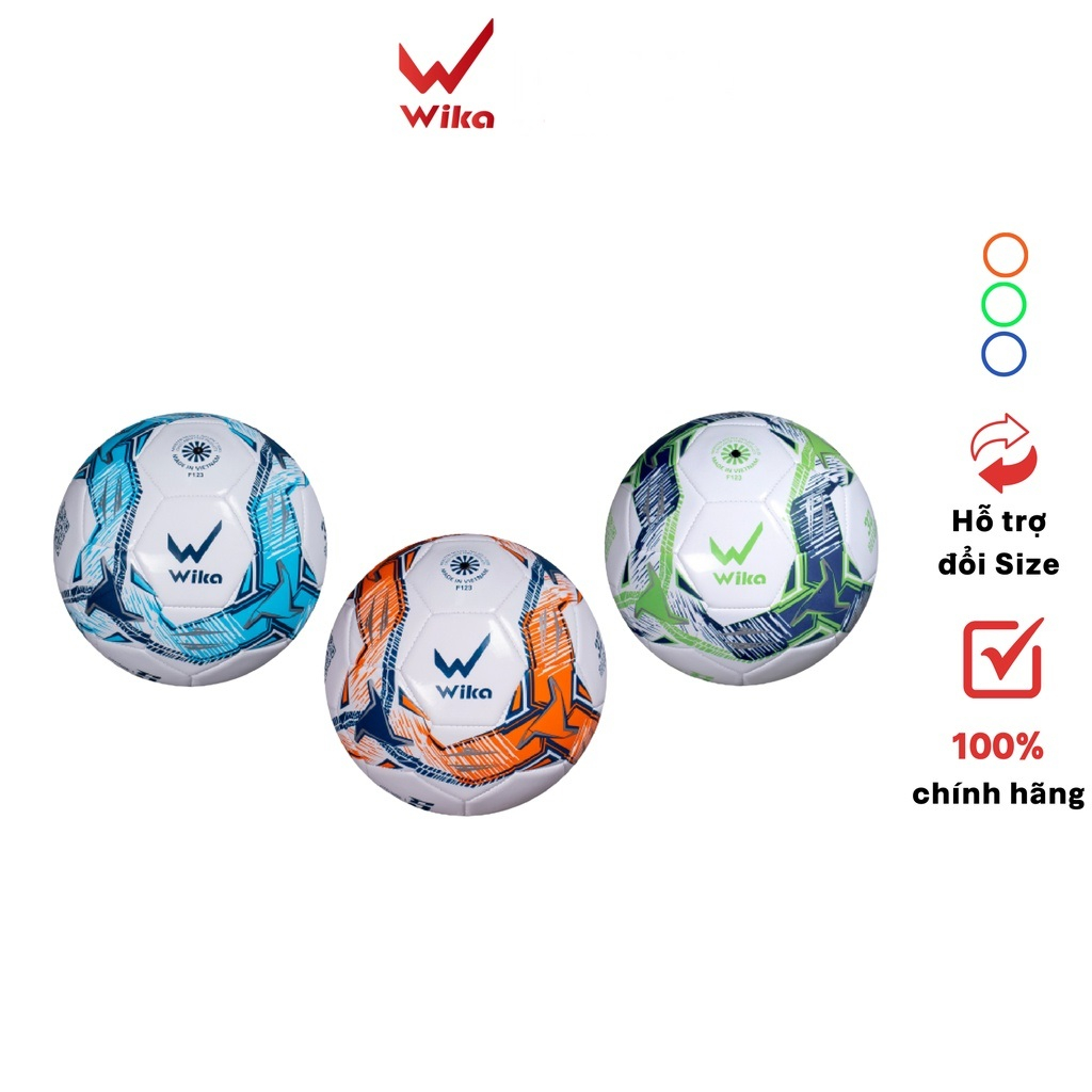 Quả Bóng Đá Wika F123 Tiêu Chuẩn Size 5 Cấu Tạo Nhiều Lớp