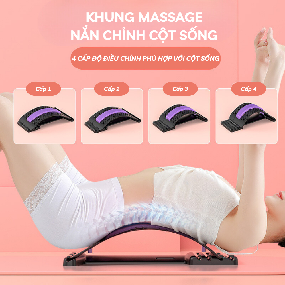 Khung nắn chỉnh cột sống, Dụng cụ massage hỗ trợ tập lưng có đệm lót