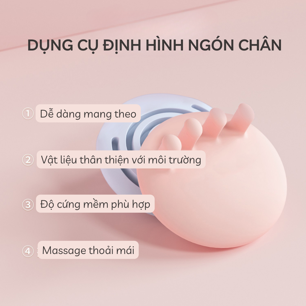 Dụng cụ định hình ngón chân, bàn chân, Kẹp tách ngón chân silicone, massage chân, đế dày êm ái chống trơn trượt