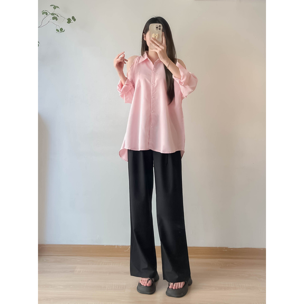 Áo sơ mi khoét vai dài tay - Retrostyle - Aokhoetvai3469_6K3