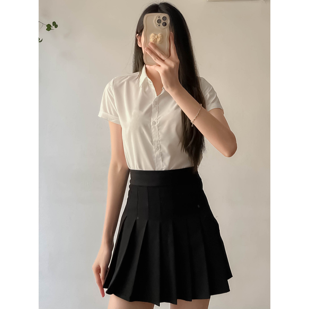 Áo sơ mi nữ cộc tay basic - Retrosyle - Somicoctayuni_P7K2