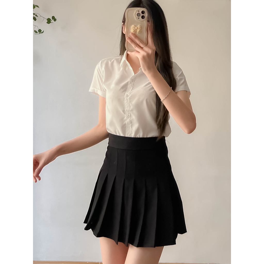 Áo sơ mi nữ cộc tay basic - Retrosyle - Somicoctayuni_P7K2