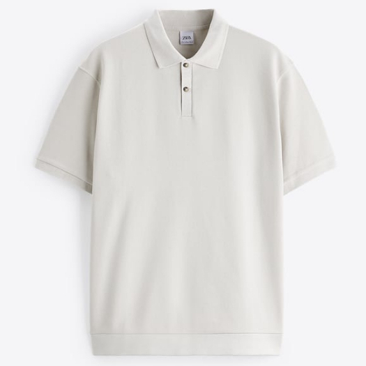 Áo polo Zara authentic TEXTURED size L