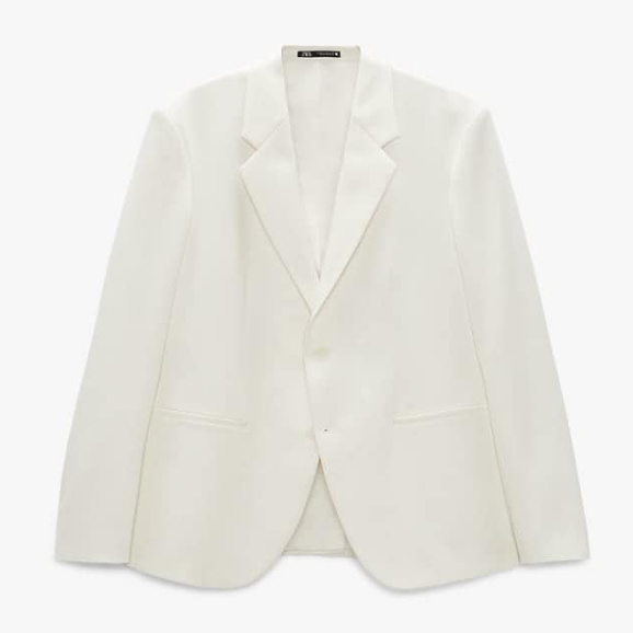 Áo vest nam màu trắng Zara authentic SUIT size 48
