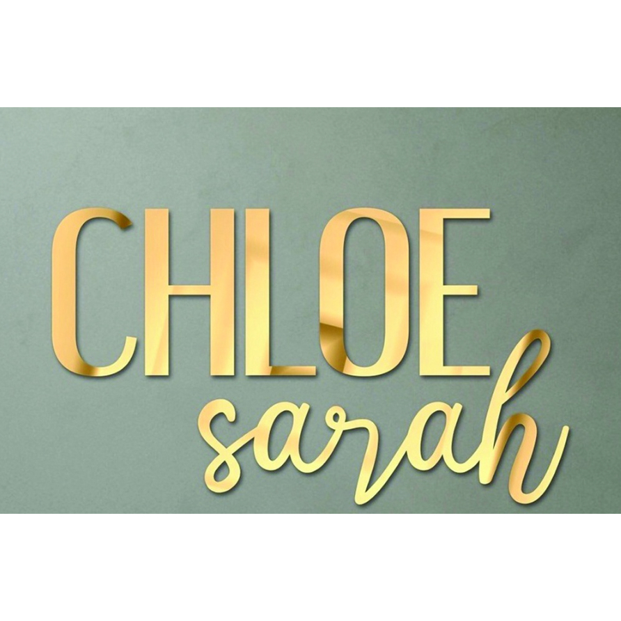 Chữ Alu Vàng Gương 30cm dán tường, trang trí bảng hiệu, biển quảng cáo decor - MON DECOR