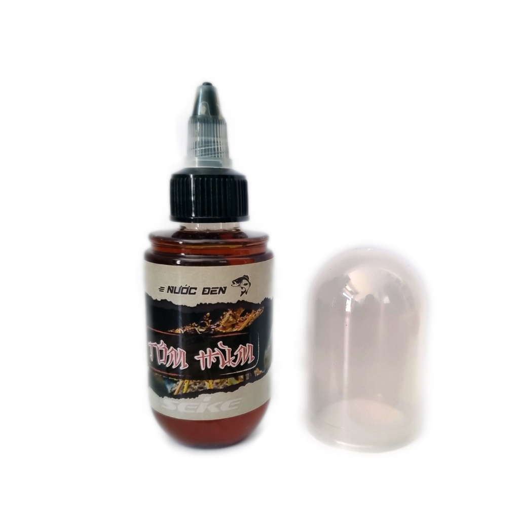 Tinh mùi câu cá Nước Tôm Hùm đen chai 80ml dùng cho câu đài, câu tay, chuyên câu cá rô phi, chép, trắm, diết