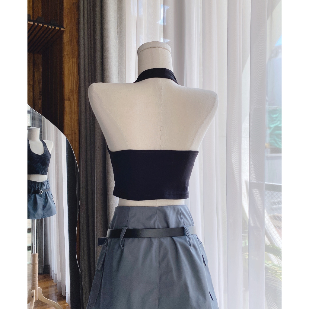 SET 3 MÓN ĐEN JEAN: ÁO YẾM ĐEN + CHÂN VÁY JEAN WAS + KÈM DÂY NỊT + ÁO KHOÁC ĐEN TAY DÀI BODY SHEEP