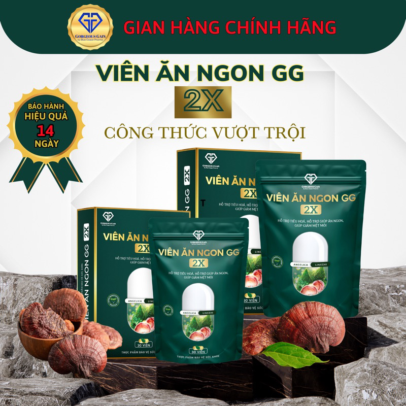 Combo Viên Ăn Ngon GG 2X Hỗ Trợ Tăng Cân Sử Dụng Cho Trẻ Từ 6 Tuổi - Gian Hàng Chính Hãng