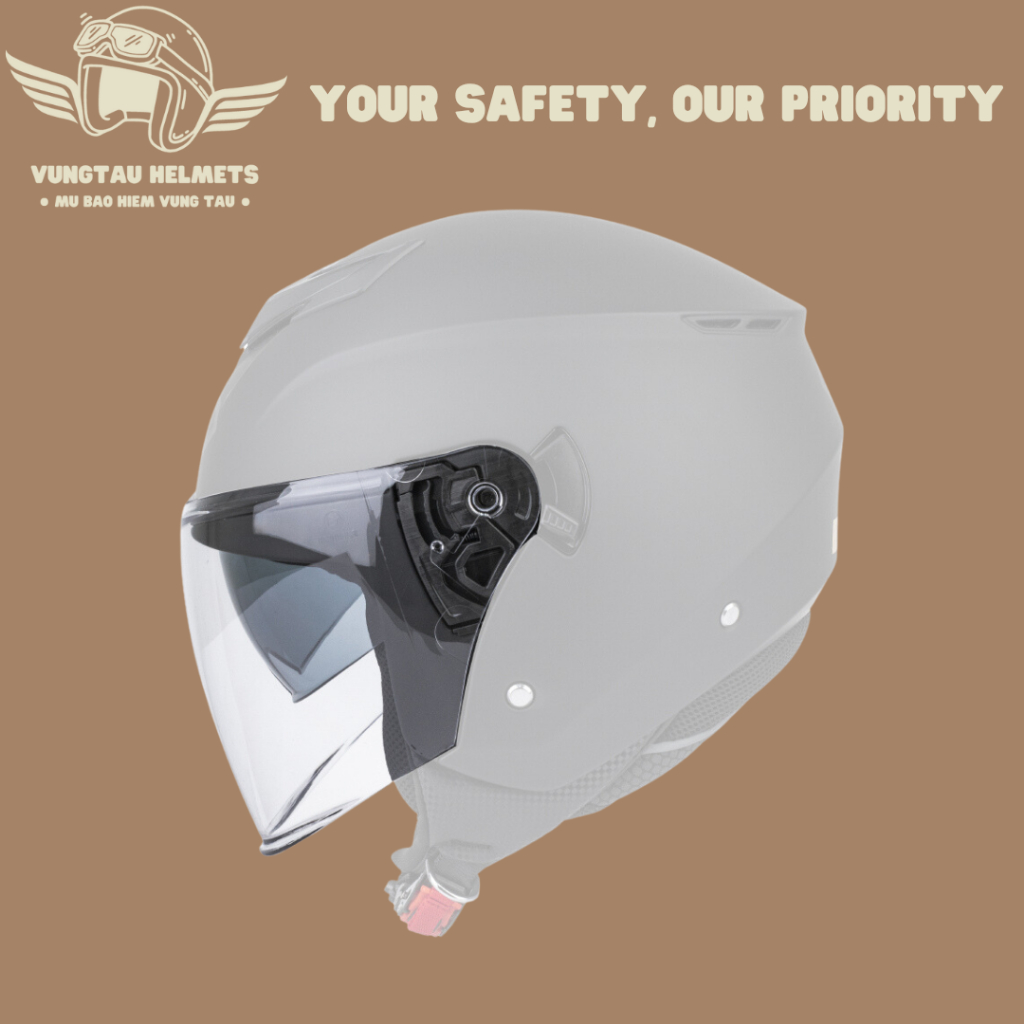 Kính chắn nón bảo hiểm 3/4 Yohe 852 (Không bao gồm nón) - VungTau Helmets - Nón bảo hiểm chính hãng Vũng Tàu