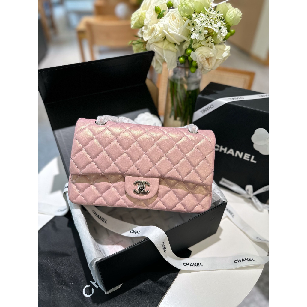 Túi Xách Cha.neo  Size 25,5cm Màu Hồng