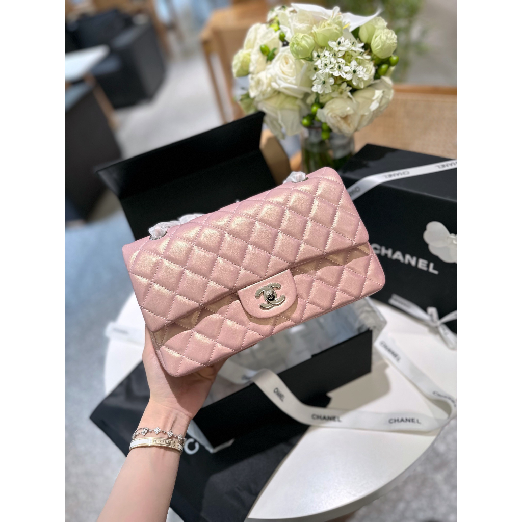 Túi Xách Cha.neo  Size 25,5cm Màu Hồng