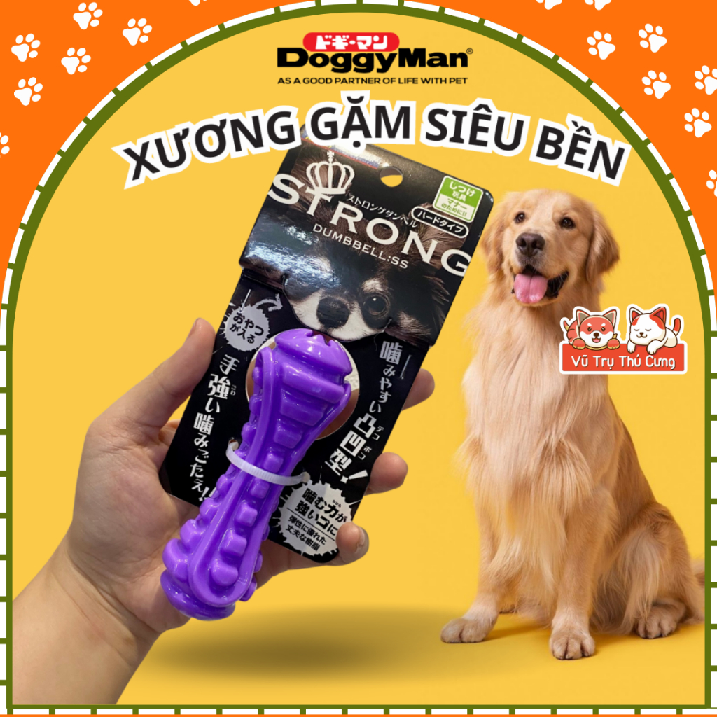 Đồ Chơi Xương Gặm Cao Su Siêu Bền Cho Chó Doggy Man