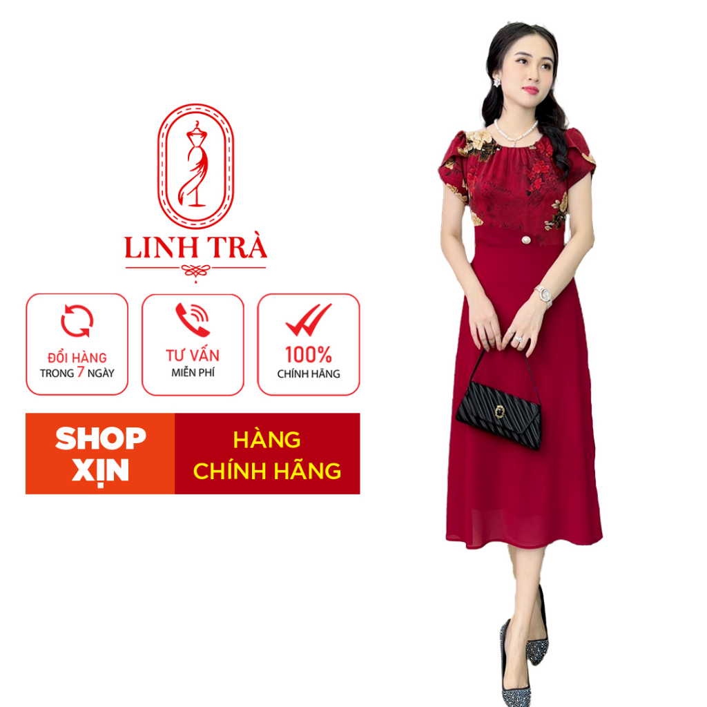 (TM 1873) Trẻ Trung Thiết Kế Trang Nhã Thanh Lịch Sang Trọng Đi Tiệc Cho Bà Cho Mẹ U40 U50