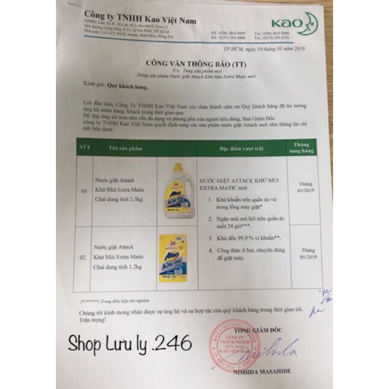 Nước giặt Attack Túi 1.2kg/1,4kg