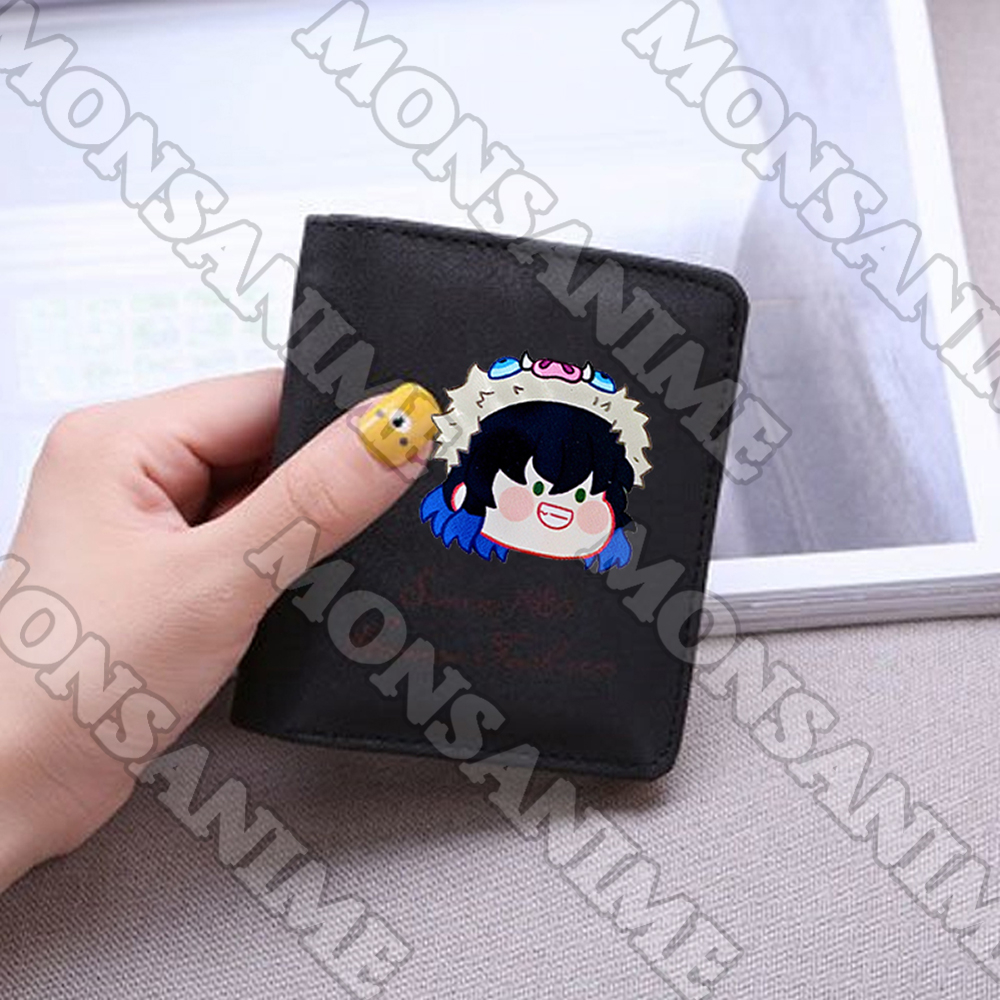 Ví da cầm tay nam nữ KIMETSU NO YAIBA Thanh gươm diệt quỷ ver FACE CHIBI in hình anime xinh xắn tiện lợi anime