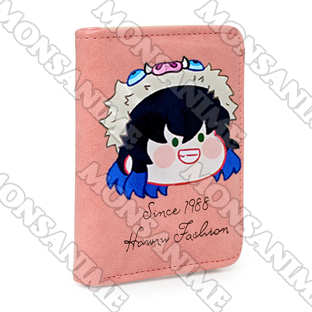 Ví da cầm tay nam nữ KIMETSU NO YAIBA Thanh gươm diệt quỷ ver FACE CHIBI in hình anime xinh xắn tiện lợi anime