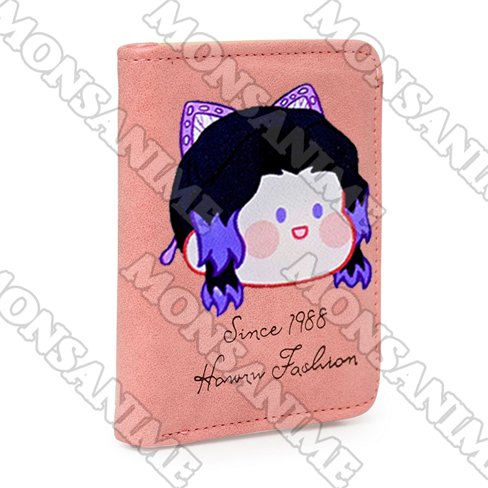 Ví da cầm tay nam nữ KIMETSU NO YAIBA Thanh gươm diệt quỷ ver FACE CHIBI in hình anime xinh xắn tiện lợi anime