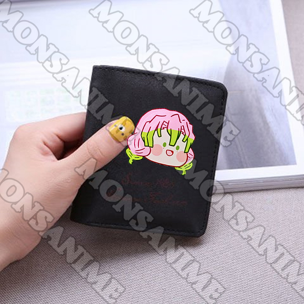 Ví da cầm tay nam nữ KIMETSU NO YAIBA Thanh gươm diệt quỷ ver FACE CHIBI in hình anime xinh xắn tiện lợi anime
