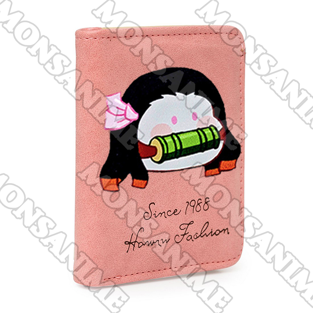Ví da cầm tay nam nữ KIMETSU NO YAIBA Thanh gươm diệt quỷ ver FACE CHIBI in hình anime xinh xắn tiện lợi anime