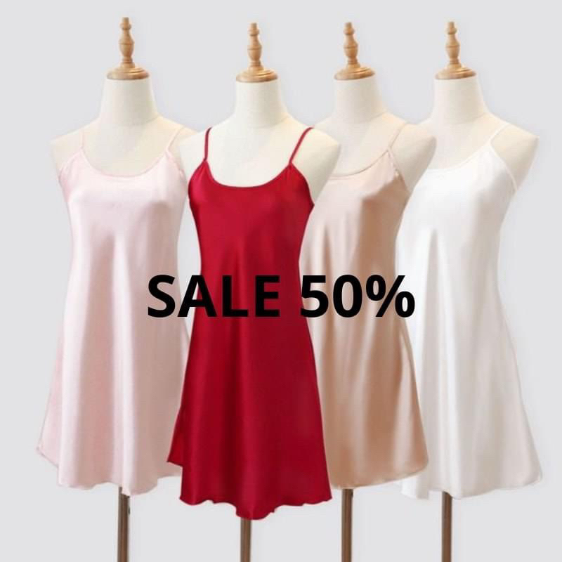 Đầm ngủ mặc nhà hai dây form chữ A