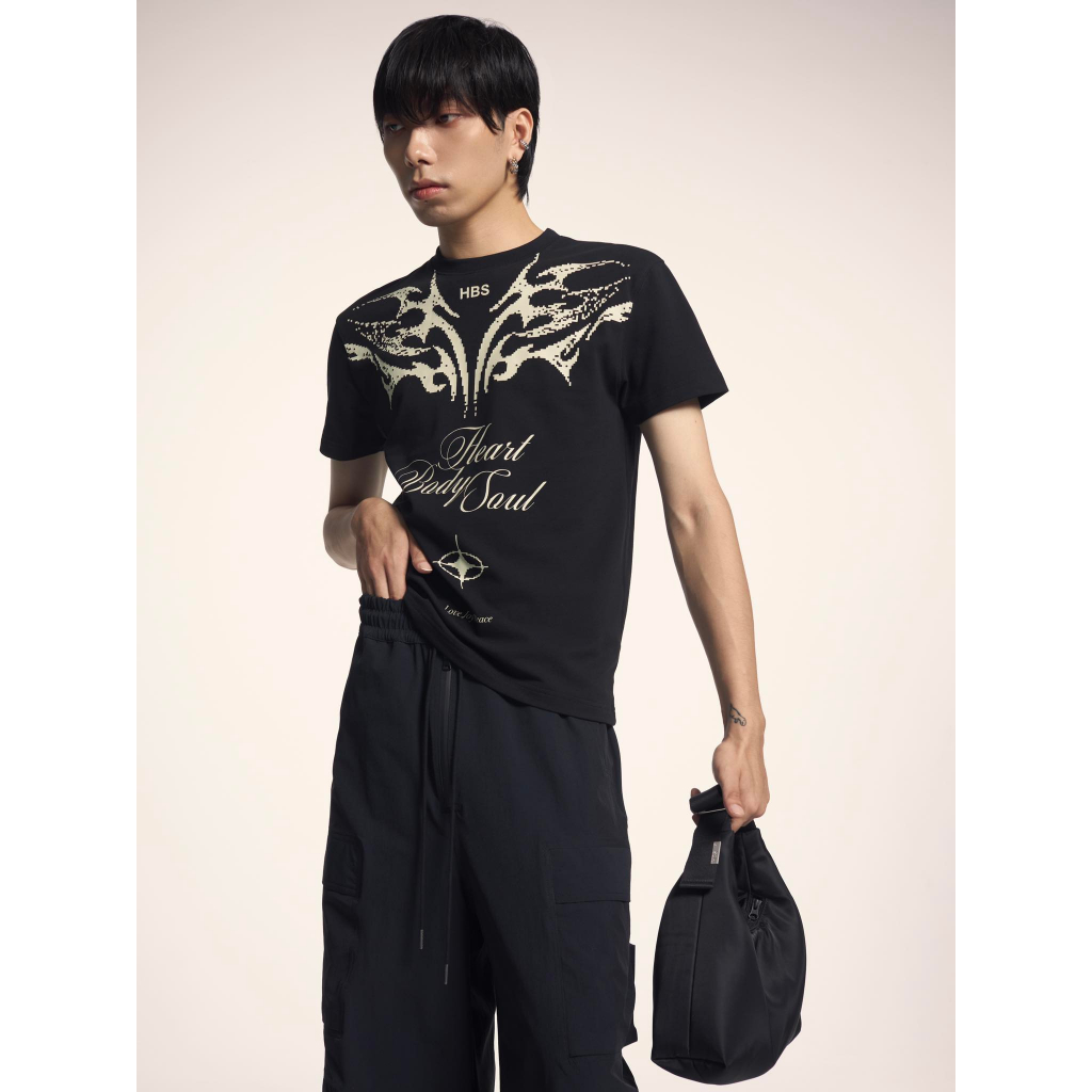 Áo thun hình HBS NIGHTWING T-SHIRT - BLACK