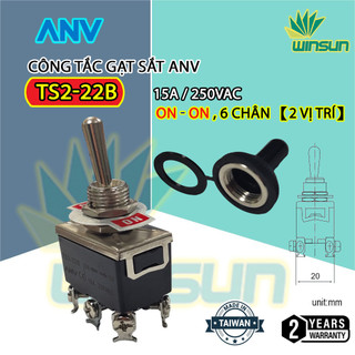 Công tắc gạt sắt anv 6 chân 15a 250v