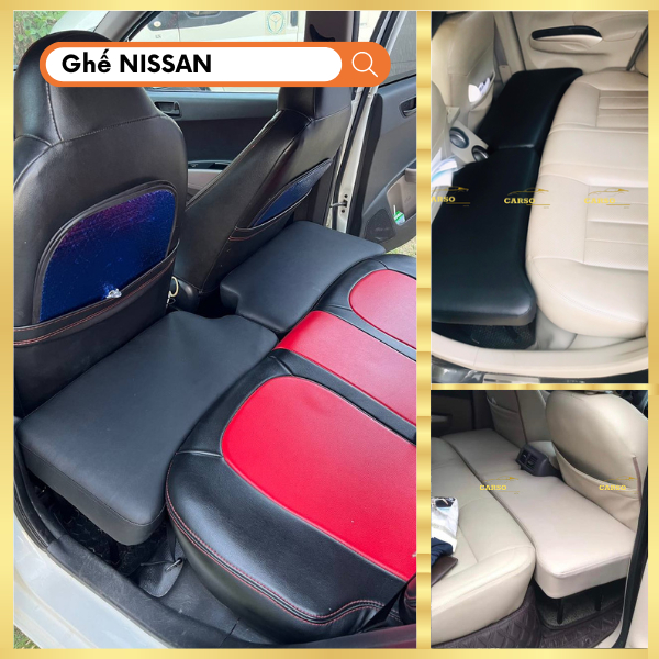 Đệm ghế sau lấp khoảng trống xe ô tô Nissan thay thế cho đệm hơi chuẩn khít theo xe