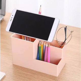 Khay nhựa đựng bút 4 ngăn để bàn decor bàn học, ống cắm bút nhiều ngăn pastel, kệ đựng mỹ phẩm, đồ trang điểm đa năng