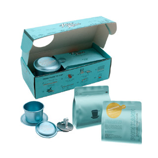Mua 1 tặng 1 Phin giấy - Combo gift Phin Xanh 100% Robusta sơ chế Natural CM167 1 coffee package 250gr + 1 coffee filter