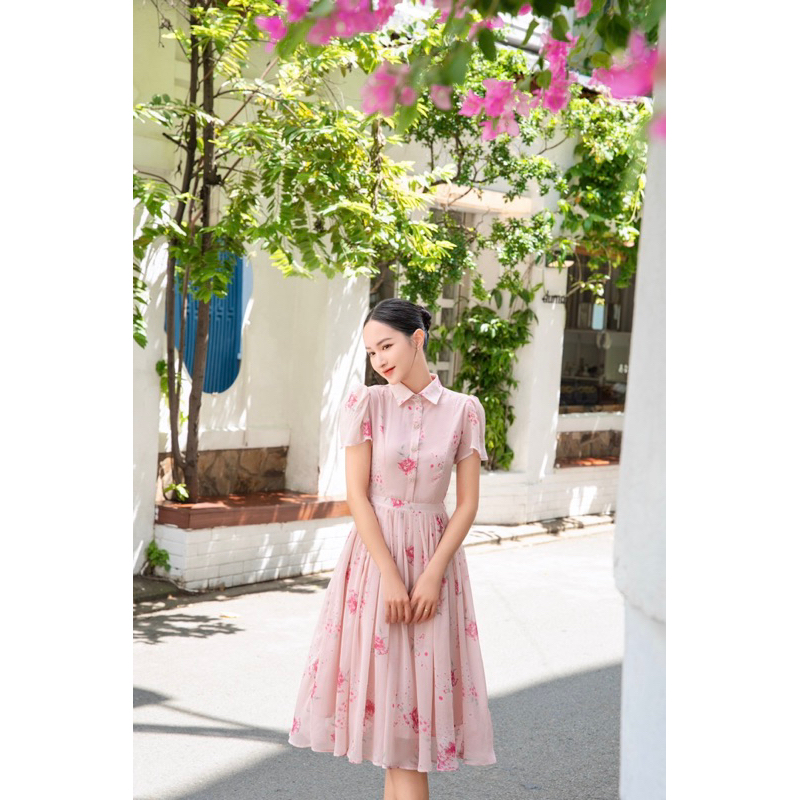 Váy hoa cổ somi Flores
