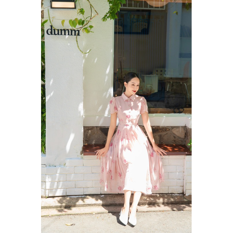 Váy hoa cổ somi Flores