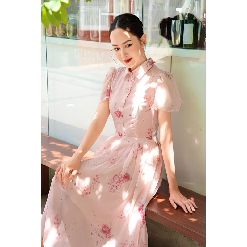 Váy hoa cổ somi Flores