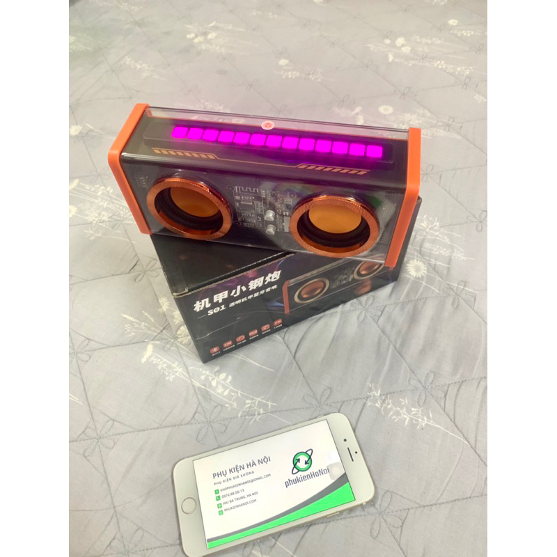 Loa bluetooth V9 – S01 âm thanh hay bass căng có đèn Led