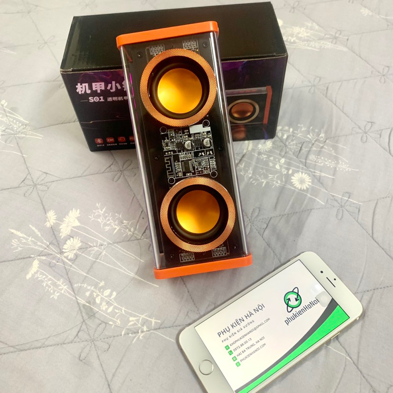 Loa bluetooth V9 – S01 âm thanh hay bass căng có đèn Led