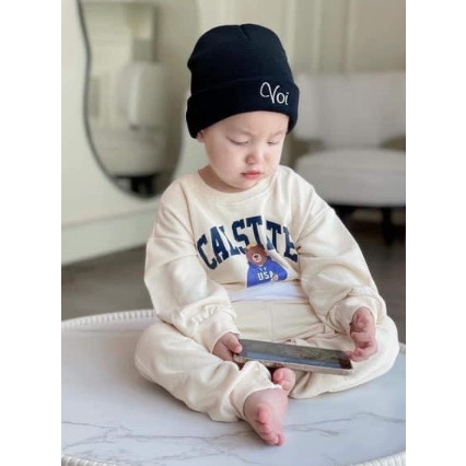 Mũ len THÊU TÊN style cực chất cho bé