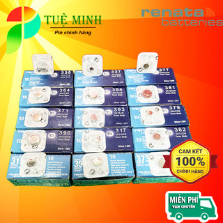 Hộp 10 viên pin đồng hồ renata thụy sỹ sr416sw / sr521sw / sr621sw / sr626sw / sr721sw / sr920sw