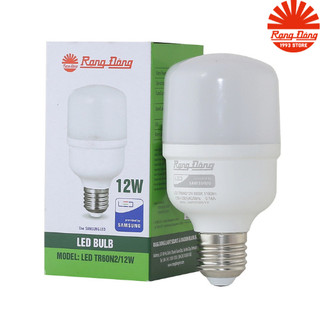 Bóng đèn led bulb trụ 12w rạng đông, siêu sáng tiết kiệm điện, model led tr60n2/12w